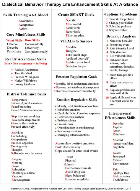 Dbt Skills Quick Reference By Rachel Gill Psychsign