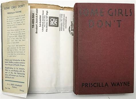 Some Girls Dont De Wayne Priscilla Very Good Hardcover 1932