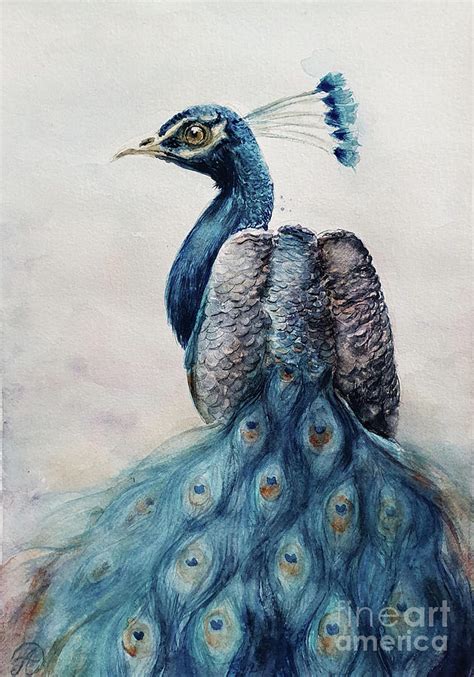 Peacock Fantasy Dream Painting By Agnieszka Kowalska Rustica Art