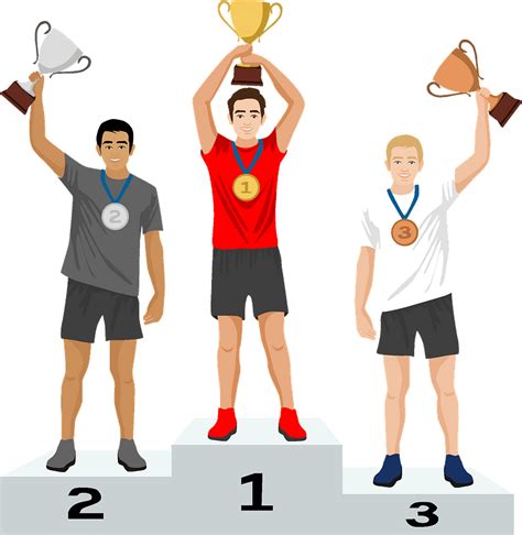 Trophy Medals And Podium For 3 Winners Clipart Free Download