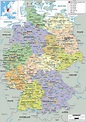 Germany map with cities and states - Map of Germany and cities (Western ...