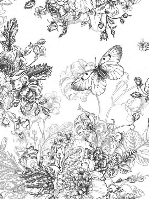Beautiful Flowers Detailed Floral Designs Coloring Book Preview