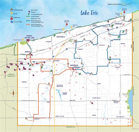 2020 Winery And Covered Bridge Driving Map Ashtabula County Visitors