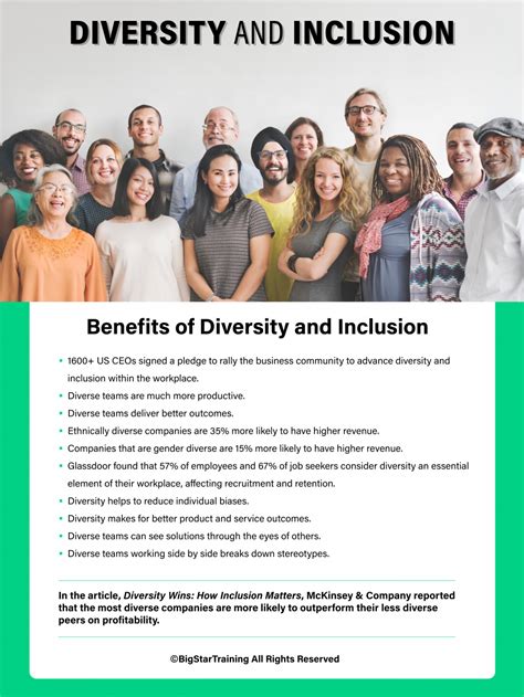 Diversity And Inclusion Photo Version Poster Big Star Training