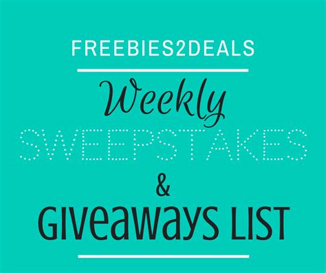 Huge Weekly List Of Sweepstakes And Instant Wins F2d Readers Win These