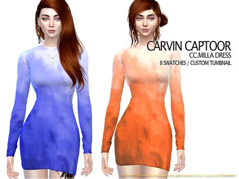 Sims 4 — Ccmilla Dress By Carvincaptoor — Created For Sims4 Original
