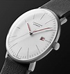 Junghans - Max Bill Bauhaus Automatic 38mm Stainless Steel and Textured ...