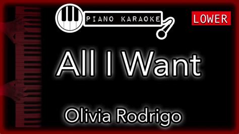 Feb 08, 2020 · all i want by olivia rodrigo piano / keyboard letter notes: All I Want (LOWER -3) - Olivia Rodrigo - Piano Karaoke ...
