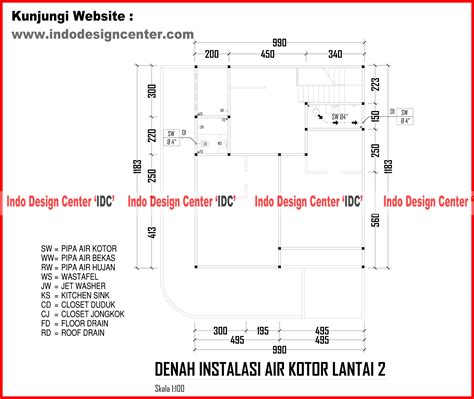 Contoh Desain Gambar Mekanikal Pada Rumah Dengan Sumber Air Pdam