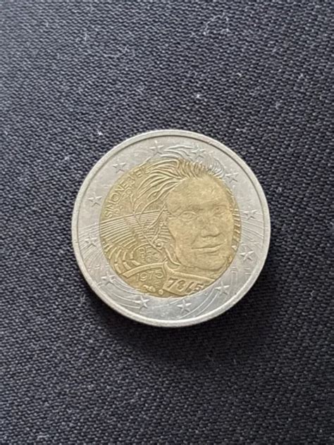 2 Euros CommÉmorative Pièce Rare De 2 Euros Simone Veil 1975 1927 2017