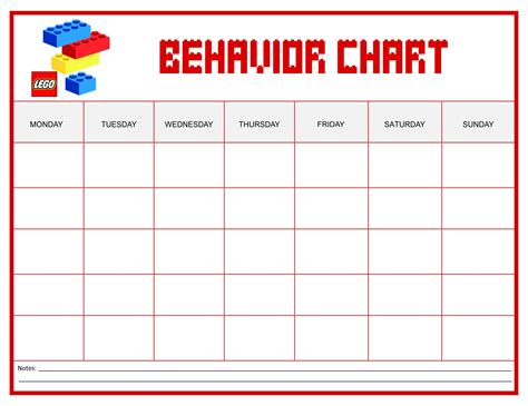 Weekly Behavior Chart Free Printable 2023 Calendar Printable