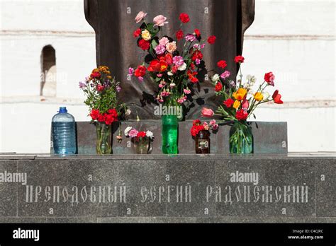Flowers For Saint Sergius Of Radonezh Outside The Trinity St Sergius