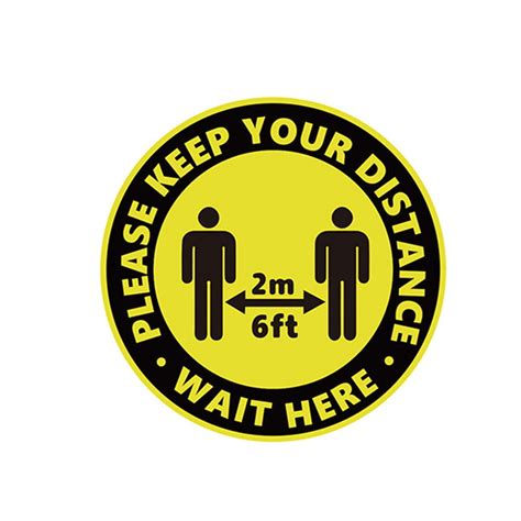 Mxly Keep Your Distance Stickers Window Floor Stickers Self Adhesive