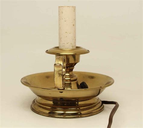 Brass Candlestick Lamp Olde Good Things