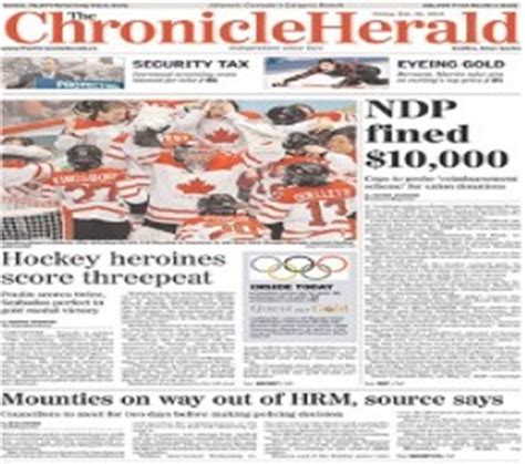 The Chronicle Herald epaper - Today's The Chronicle Herald Newspaper