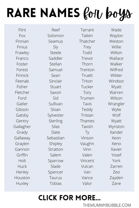 Uncommon And Rare Baby Boy Names Youll Love Unique Baby Boy Names