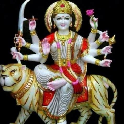 multicolor marble maa ambe statue for worship size 3 feet height at rs 55000 in alwar