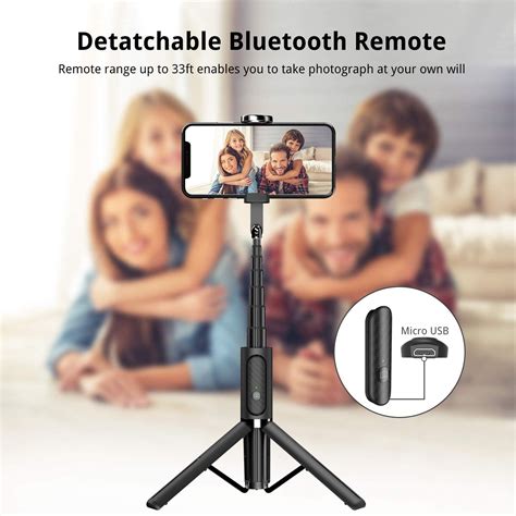 Buy Atumtek Bluetooth Selfie Stick Tripod Extendable 3 In 1 Aluminum Selfie Stick With Wireless