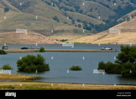 Low Water Level At Lake Kaweah Tulare County California Stock Photo