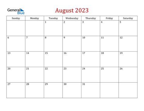 August 2023 Online Printable Calendar Vrogue