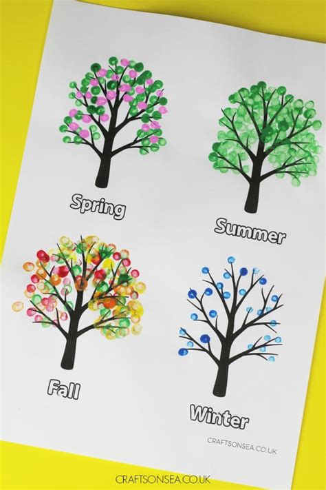 Printable Four Seasons Tree Craft Template Printable Templates