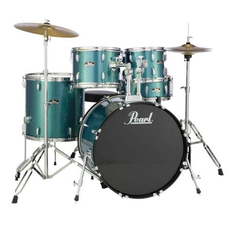 Jual Pearl Roadshow 5 Piece Complete Drum Set With Cymbals Rs525sc Lime