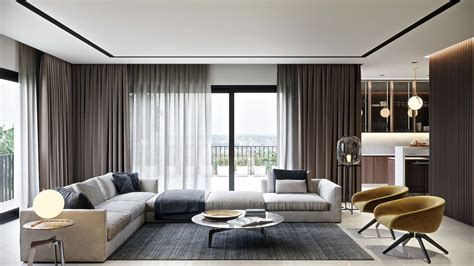Rendering For A Stylish Living Room Design On Behance