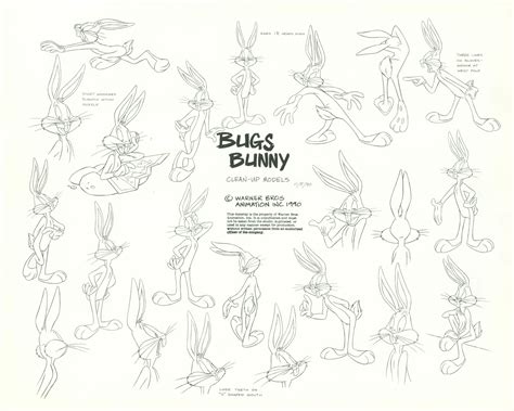 Model Sheets For Bugs Bunny And Lola Bunny Bugss Design Changed A Few