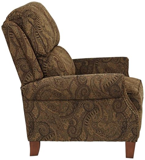 Beaumont Warm Brown Paisley Patterned Recliner Chair Traditional