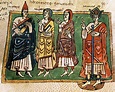 Theodemar (or Ariamir), king of Galicia with the bishops Lucrecio ...