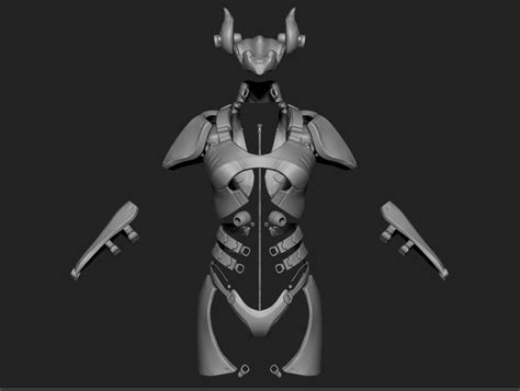 Sci Fi Female Soldier 3d Model Obj Ztl