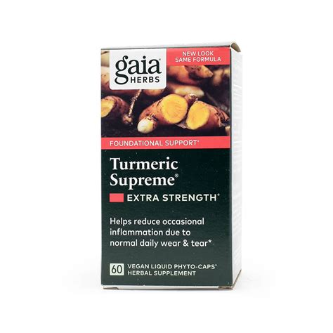 Turmeric Supreme Extra Strength Gaia Herbs Turmeric Supplements