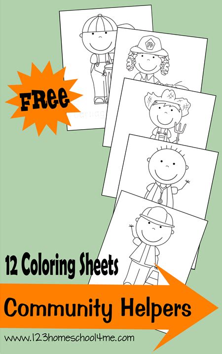 These resources are a great addition to a love your neighbor or being a good citizen lesson. 12 Free Community Helpers Coloring Sheets