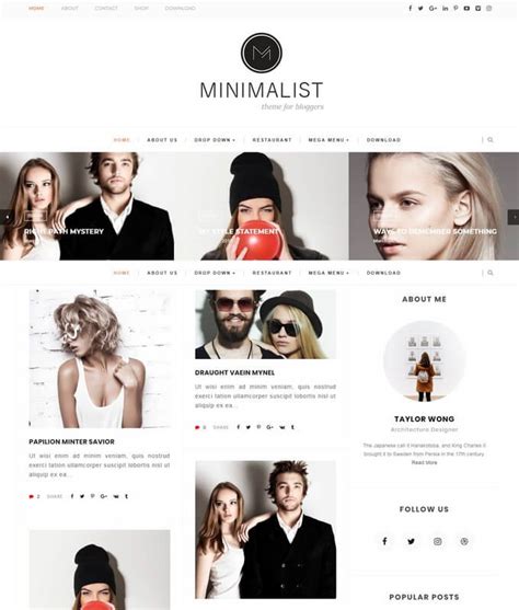 Minimalist Blog Template