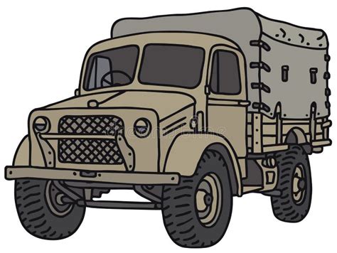 Old Military Truck Stock Vector Illustration Of Road 50456271