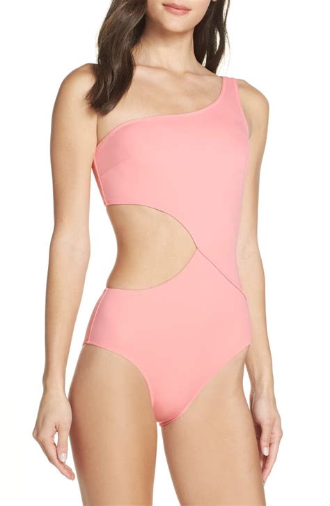solid and striped claudia one piece swimsuit nordstrom