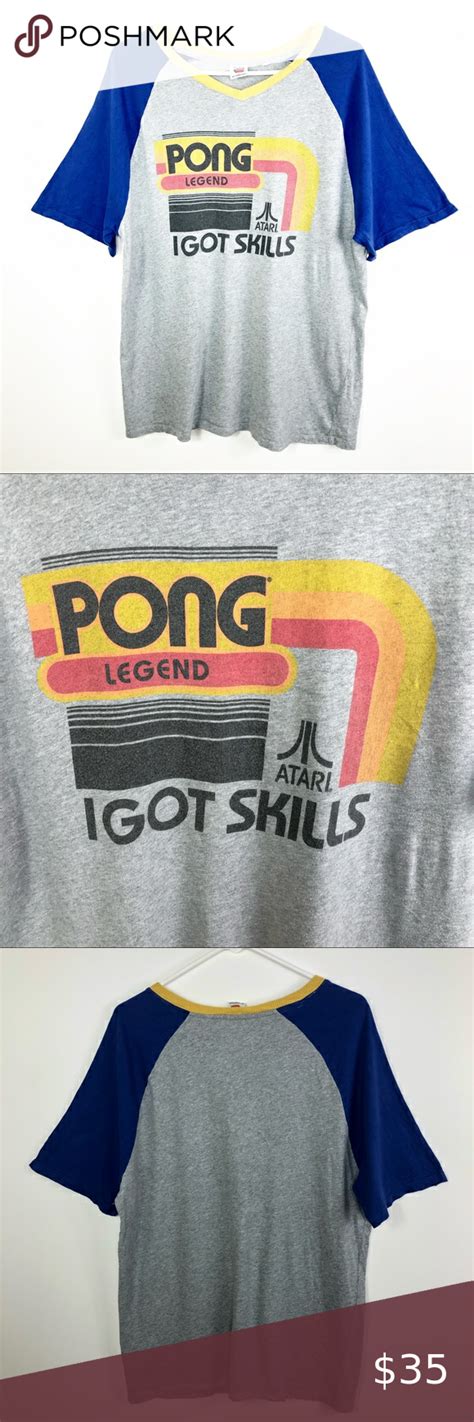 Select size to see the return policy for the item. Junkfood Pong Atari Old School Graphic Tee Size L Pongo ...