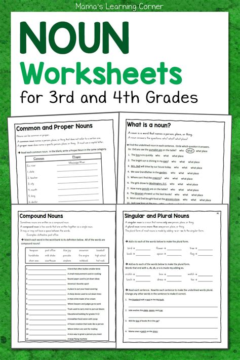 5th Grade Noun Worksheet