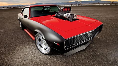 Classic Car Classic Lsx Supercharger Chevrolet Camaro Hd Wallpaper