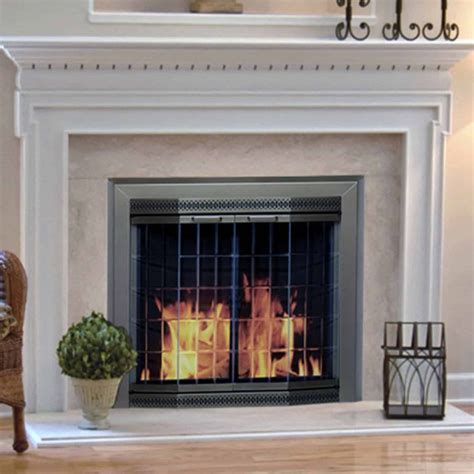 Pleasant Hearth Grandior Bay Fireplace Screen And Bi Fold Track Free