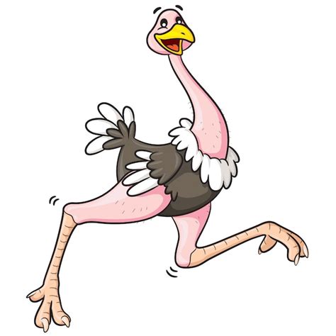 Premium Vector Ostrich Cartoon
