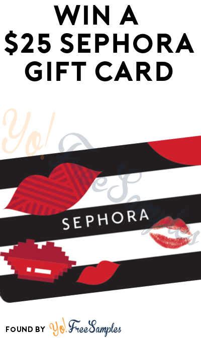 This sephora gift cards code generator where you can generate a sephora gift voucher just with a solitary snap with $5, $10, $25, $50, and $100 esteem. ENDS 6PM: Win A $25 Sephora Gift Card From YoFree! - Yo! Free Samples