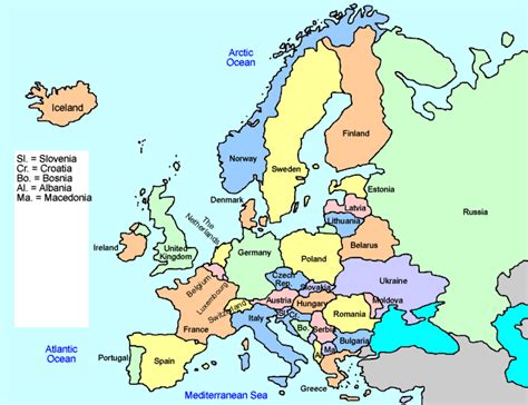 Europe Interactive Map for Kids – Click and Learn « | Continents
