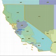 California Area Code Maps -California Telephone Area Code Maps- Free ...