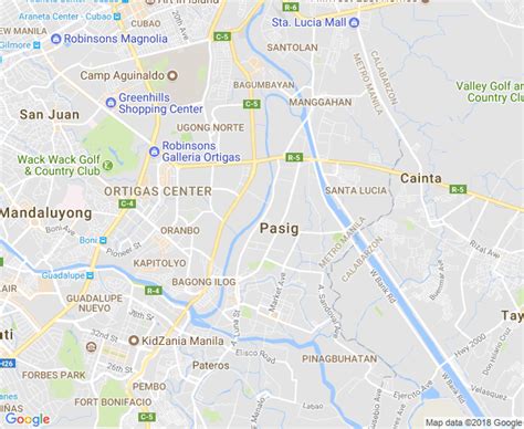 Detailed Road Map Of Pasig Map Pasig Roadmap