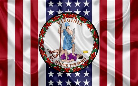 Download Wallpapers Virginia Usa 4k American State Seal Of Virginia