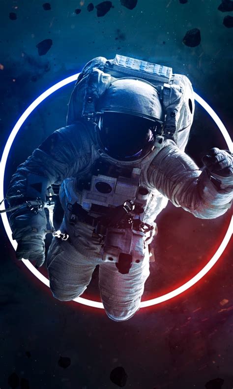Astronaut Wallpaper 4k Asteroids Space Suit Neon Light Space Travel