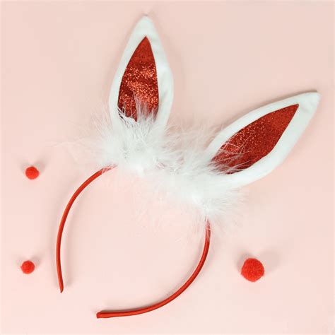 Wholesale Sequined Rabbit Ear Hair Accessories Childrens Easter Party