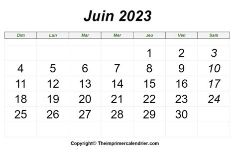 Calendrier Juin 2023 Imprimable The Imprimer Calendrier