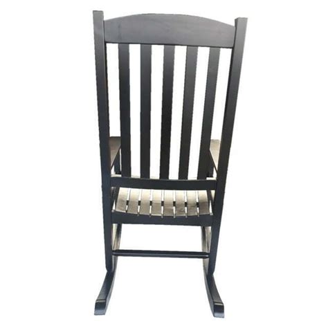 Mainstays Outdoor Wood Porch Rocking Chair Black Color Weather